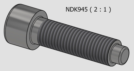 Skrutka zaistenia zubového krúžku; NDK945;